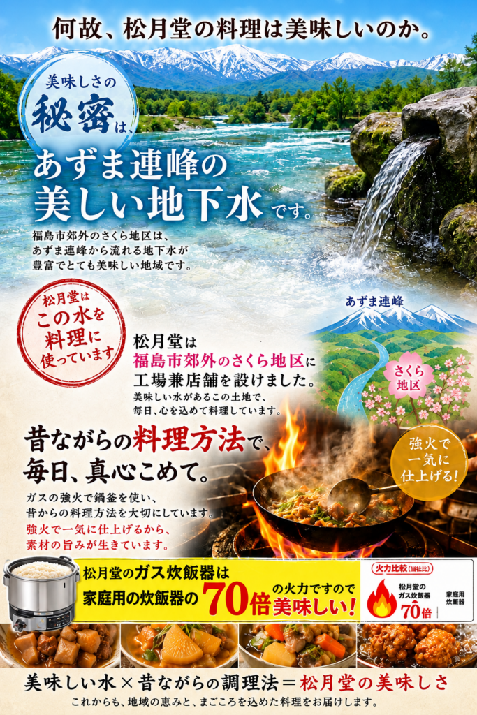 松月堂のおいしい料理について